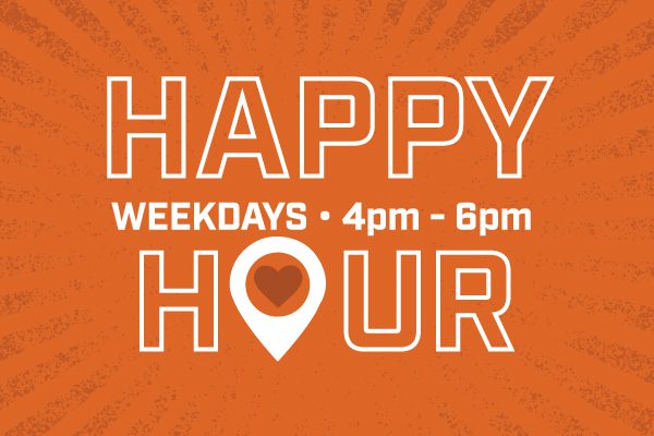 Happy Hour: Weekdays 4pm to 6pm