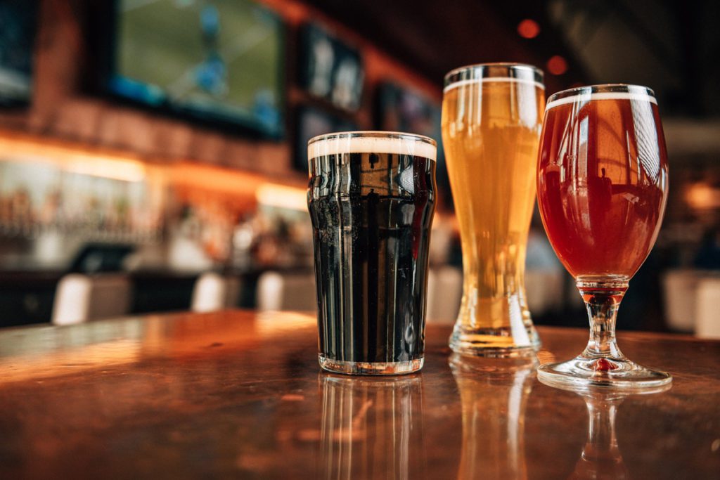 Beer glass grouping