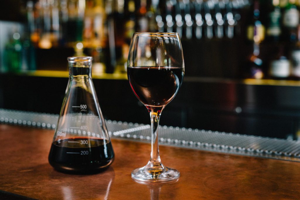Wine glass and beaker